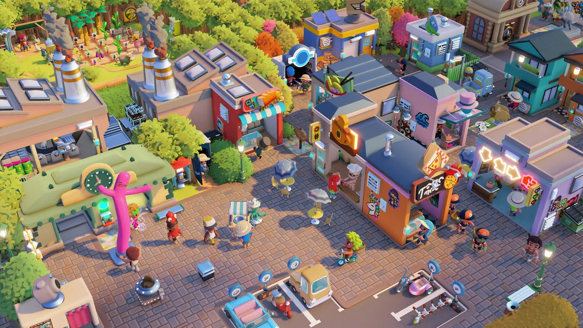 Two players fishing together in Go-Go Town!