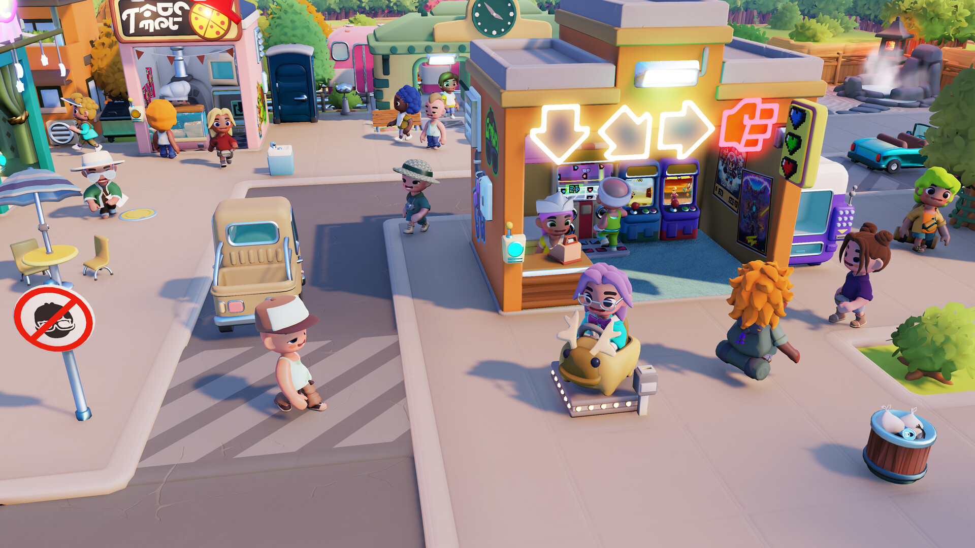 A busy Go-Go Town! shopping street